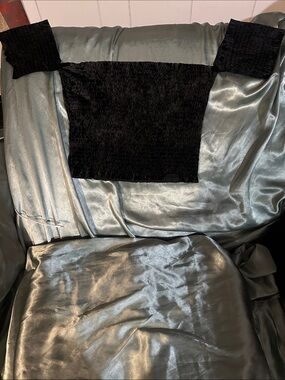 Tres Bien Black Velvet Smocked Crop Top